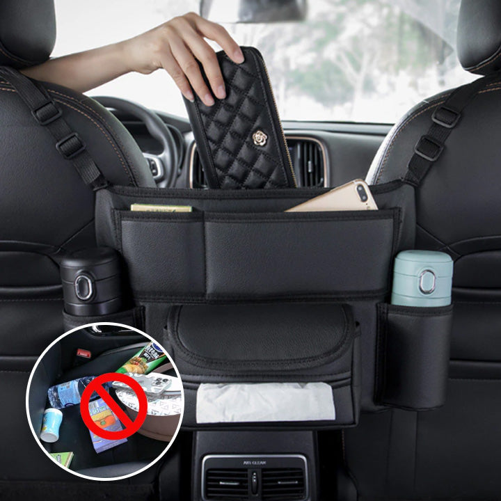 Leather Car Seat Storage Bag