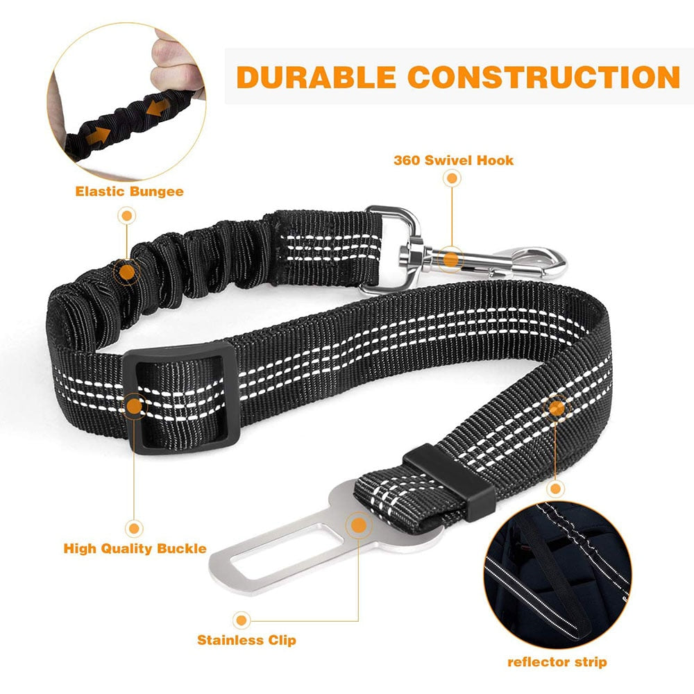 Ceinture de sécurité réglable pour animaux de compagnie