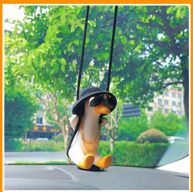 Hanging Oscillating Duck Car Decoration for Rearview Mirror