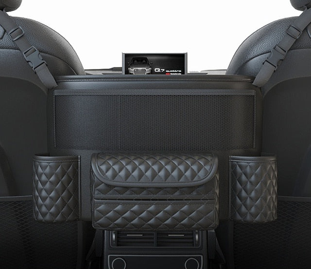 Leather Car Seat Storage Bag
