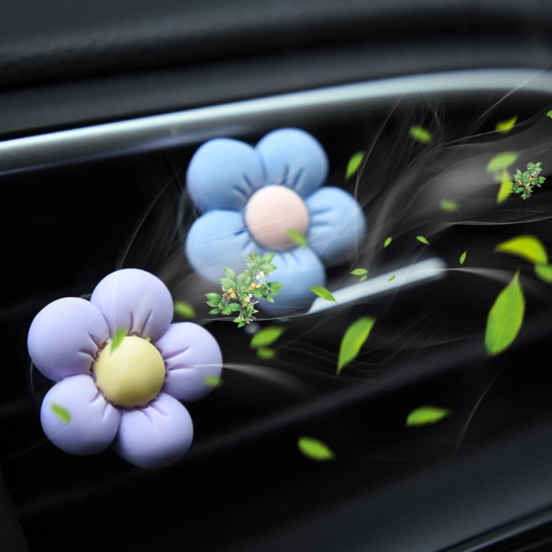 Fleur mignonne : Décoration aromathérapie parfumée pour voiture