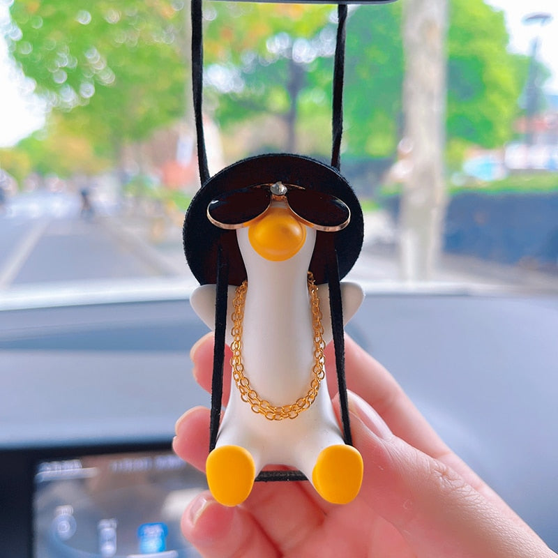 Hanging Oscillating Duck Car Decoration for Rearview Mirror