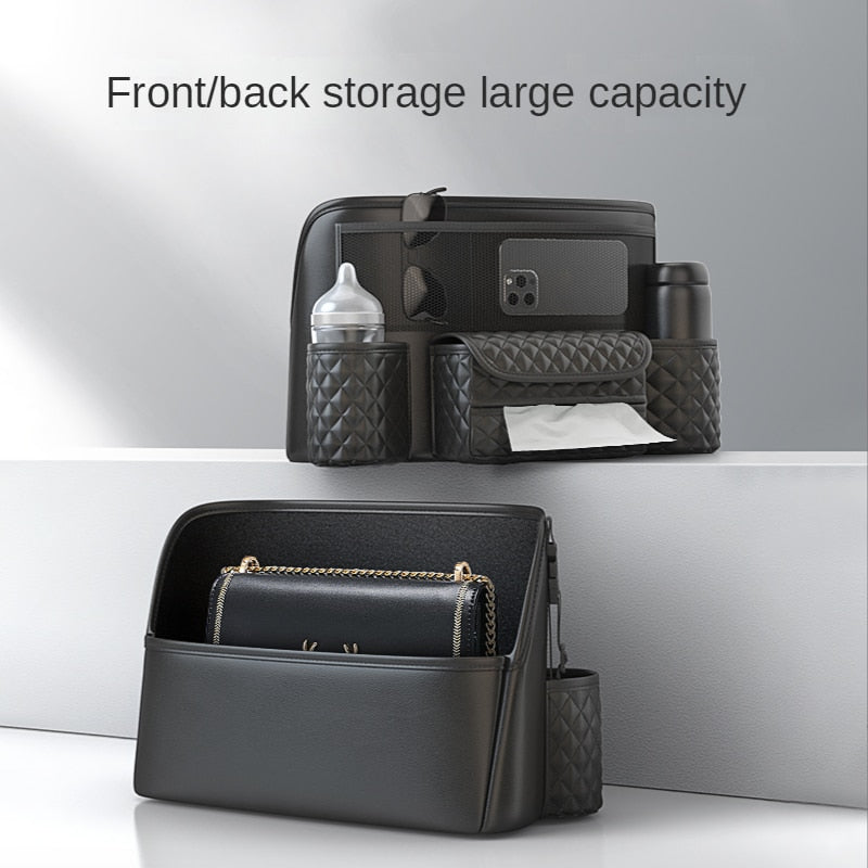 Leather Car Seat Storage Bag