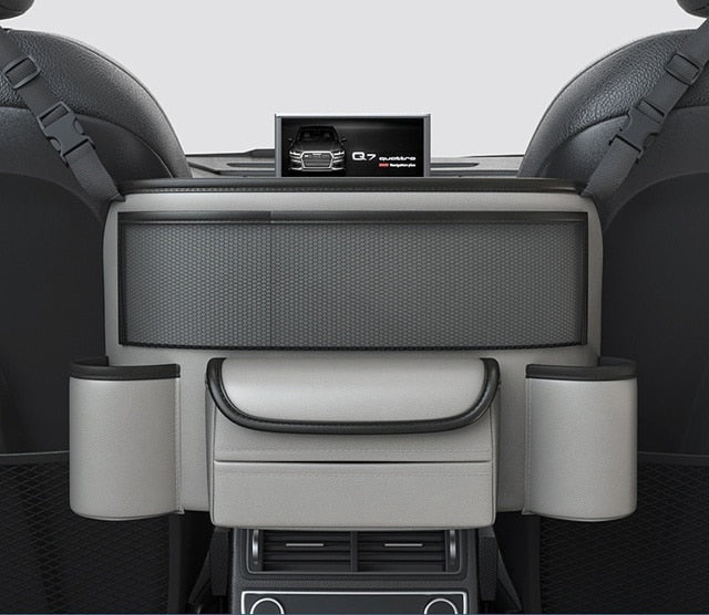 Leather Car Seat Storage Bag