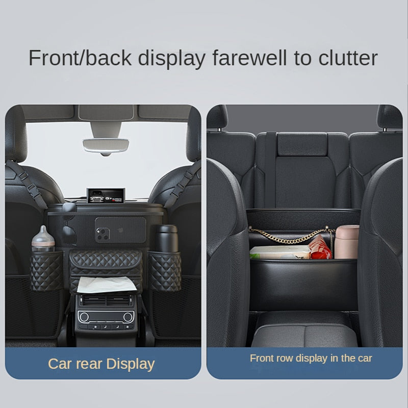 Leather Car Seat Storage Bag