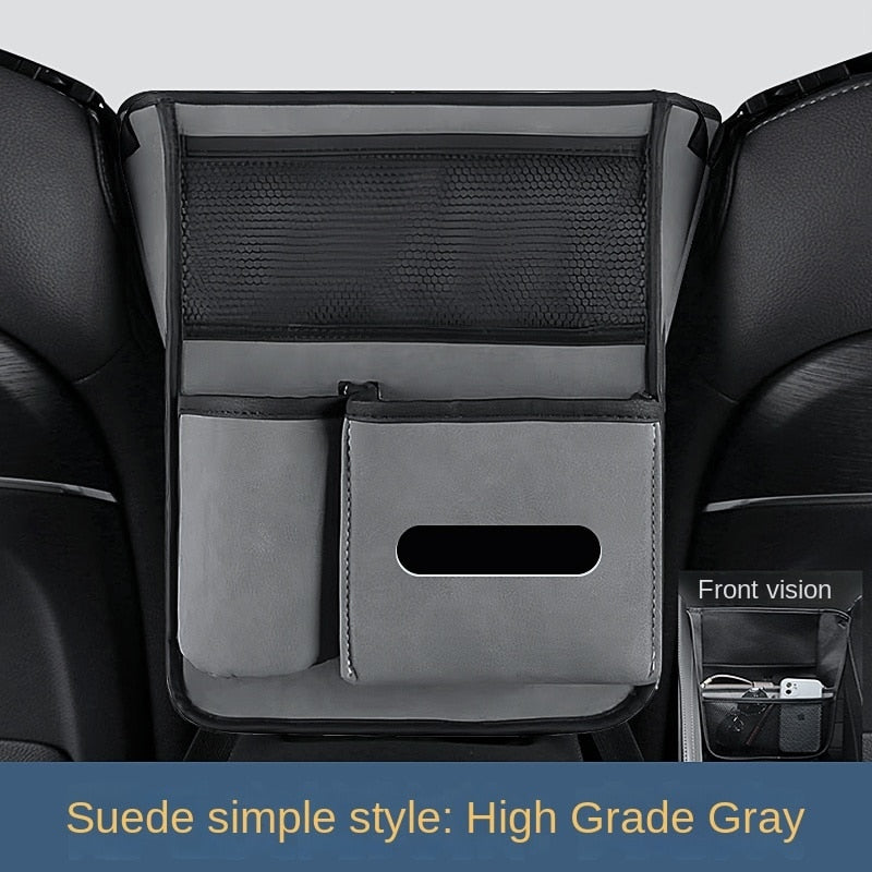 Leather Car Seat Storage Bag