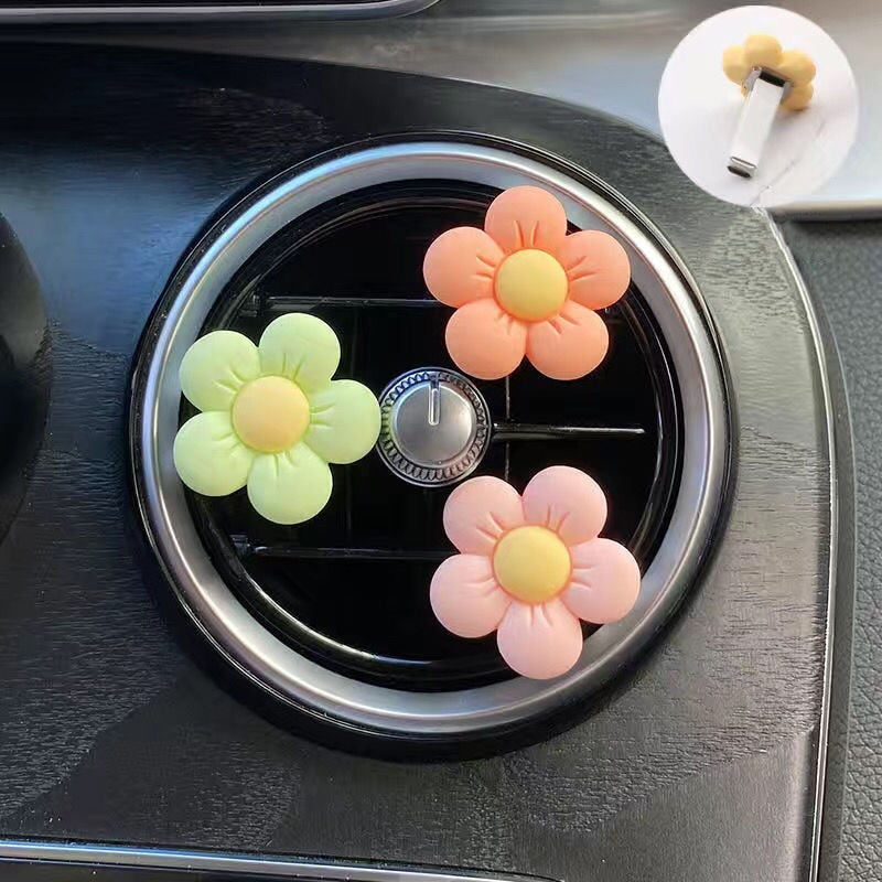 Fleur mignonne : Décoration aromathérapie parfumée pour voiture