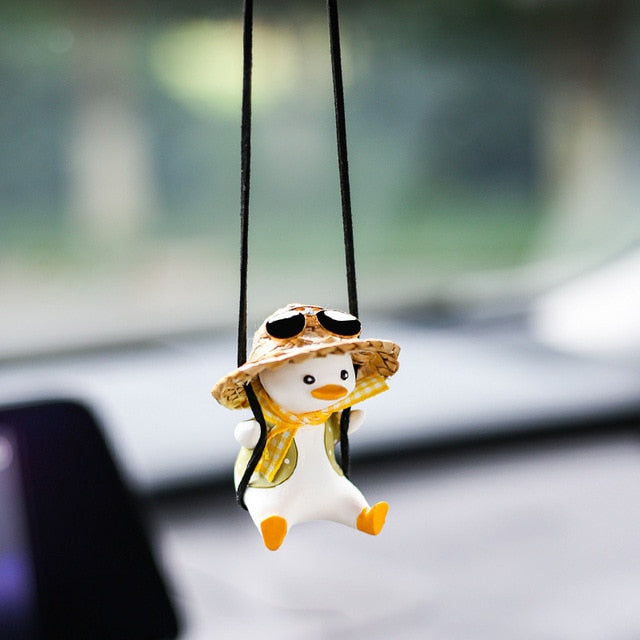 Hanging Oscillating Duck Car Decoration for Rearview Mirror