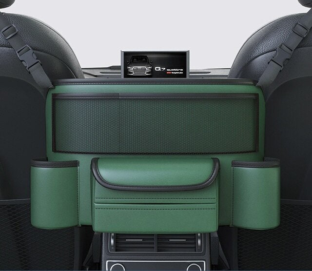 Leather Car Seat Storage Bag