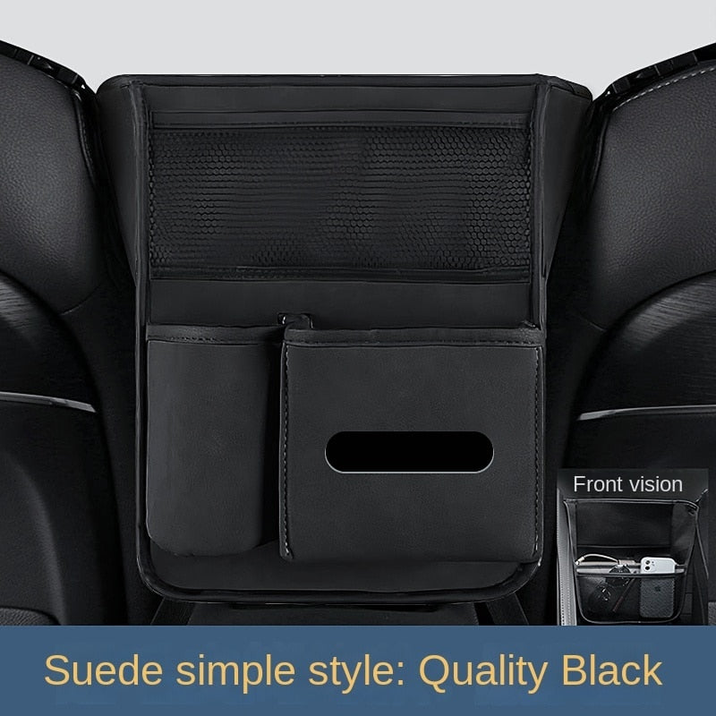 Leather Car Seat Storage Bag