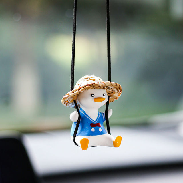 Hanging Oscillating Duck Car Decoration for Rearview Mirror