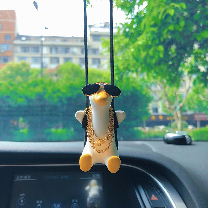 Hanging Oscillating Duck Car Decoration for Rearview Mirror