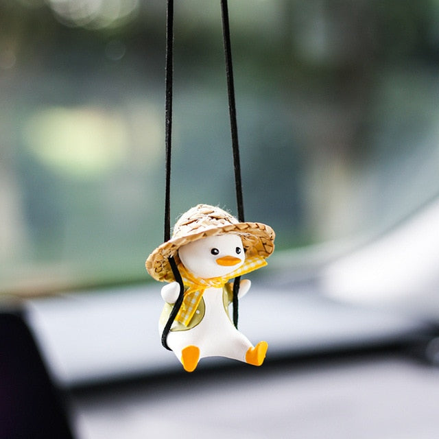 Hanging Oscillating Duck Car Decoration for Rearview Mirror