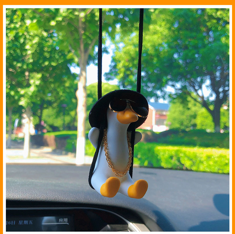 Hanging Oscillating Duck Car Decoration for Rearview Mirror