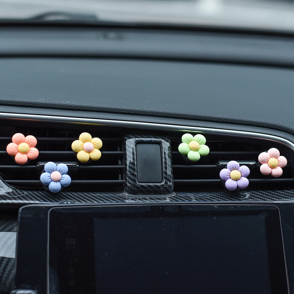 Fleur mignonne : Décoration aromathérapie parfumée pour voiture