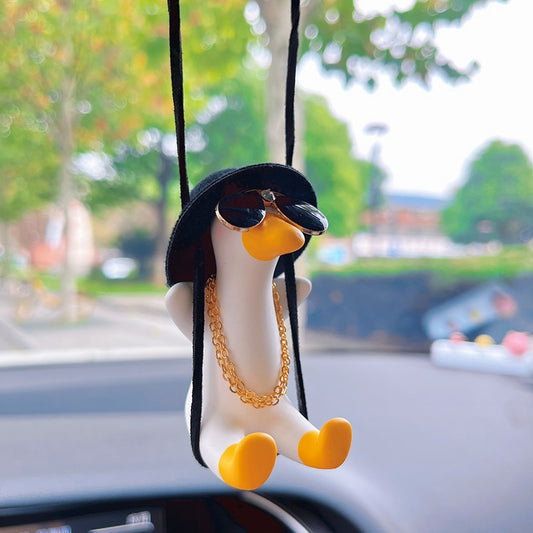 Hanging Oscillating Duck Car Decoration for Rearview Mirror